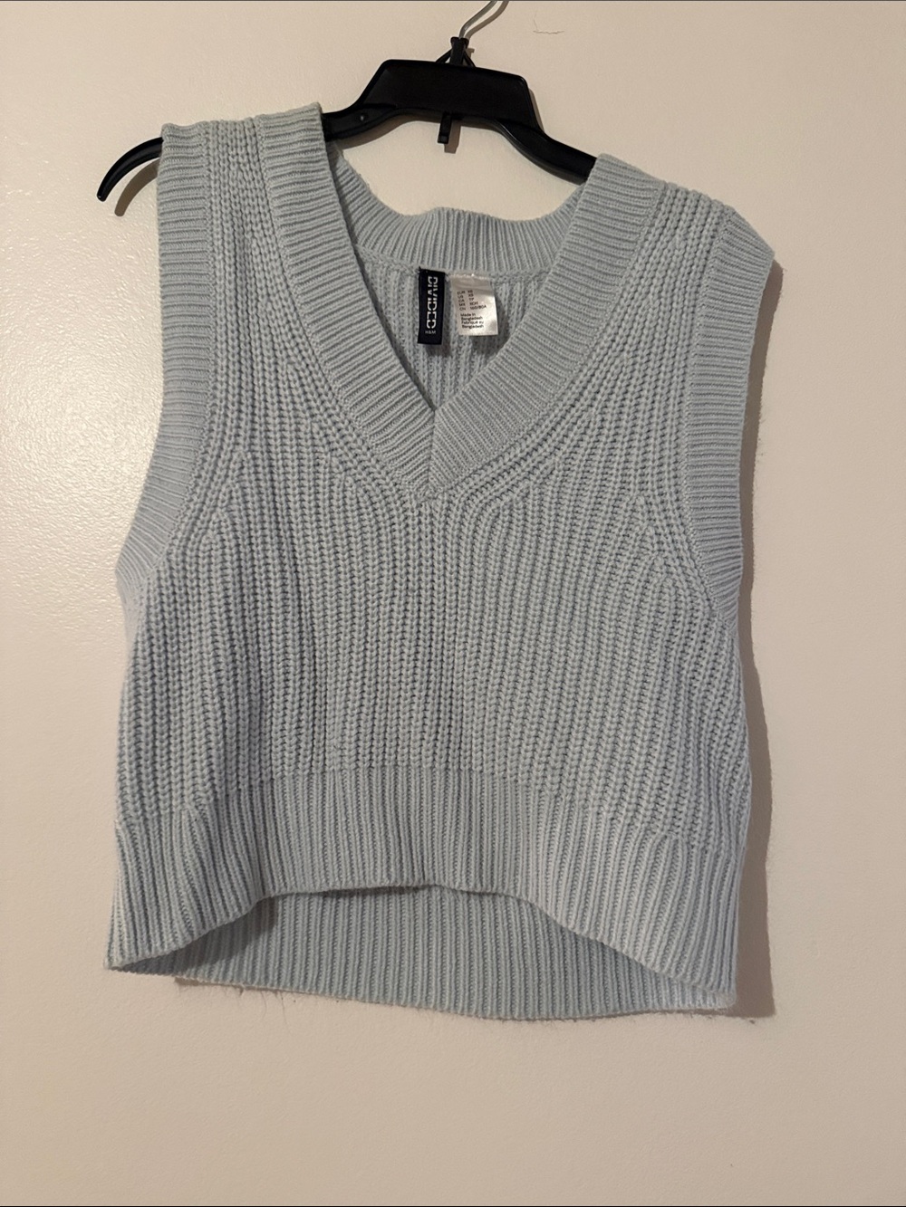 Divided Light Blue V-Neck Knit Sweater Vest